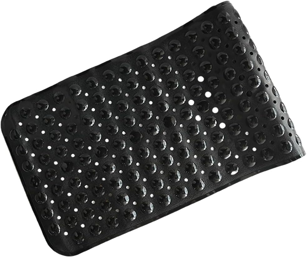 Armo® Transparent Anti Slip Shower Bath Mat Strong Mould &amp; Mildew Bathroom Mat PVC Mat Washable Bath Mat 70CM x 38CM (Black)