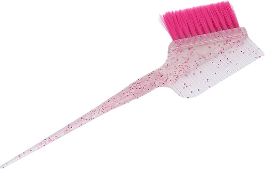 Eson Hair Tint Brush &amp; Comb, Hair Dye Brush, Salon Colour Applicator, Highlights &amp; Balayage, Chemical-Resistant, Heat-Resistant, Ergonomic Handle (Pink Glitter)