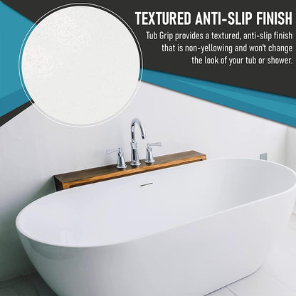 Anti slip Coating for Baths and Showers – Roller Included, Easy Application – Tub Grip by Slip Doctors transparent non slip formula increases traction on fiberglass and acrylic tubs, showers and trays