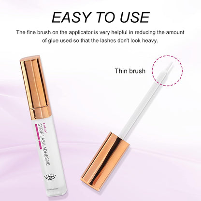 FADLASH Clear Eyelash Glue - Super Strong Hold, Sensitive, Waterproof, White Strip, Latex Free Lash Adhesive - 5.5ml (0.18 Fl. OZ)