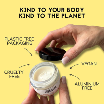 The Natural Deodorant Co, Clean Deodorant Balm Lemon &amp; Geranium 55g, Aluminium Free, Plastic Free, All Day Protection | Aluminum Free, Plastic Free, Natural Ingredients, Effective All Day Protection