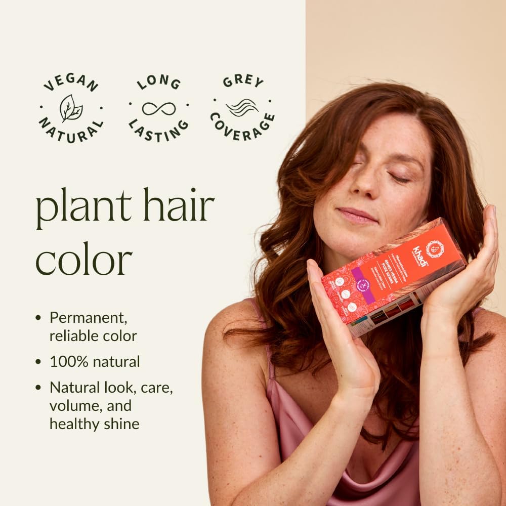 khadi PURE HENNA RED Natural Hair colour – Hair colour from an exciting orange-red to an intense, bright flame red – 100% plant-based – 100g