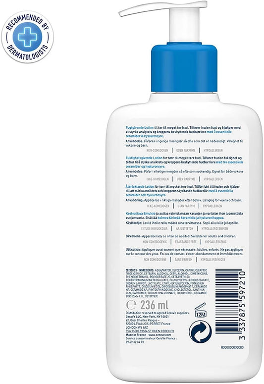 CeraVe Moisturising Lotion with Ceramides for Normal to Dry Skin, 236ml