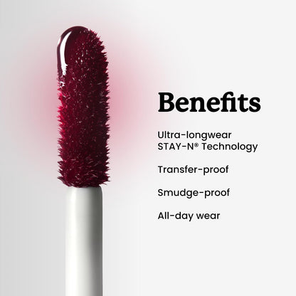 Sacheu Lip Liner STAY-N Peel Off Lip Stain - Long Lasting Waterproof Lip Tint with Hyaluronic Acid &amp; Vitamin E – Transfer Proof Matte Finish, Vegan &amp; Cruelty-Free (p-INKED)