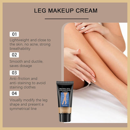 Leg Makeup Cover Veins Concealer with Self Tan Brush Instant Tan Kit - BRONZE - Lightweight Full Coverage for Legs and Body Tattoo Bruise Scar Concealers, Water Resistant No Transfer Easy to Apply