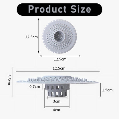 1 Pack Silicone Shower Drain Hair Catcher, Silicone Sink Strainer Protector Shower Drain Cover Hair Stopper Trap Sink Filter for Bathroom Bathtub Kitchen