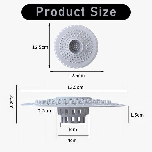 1 Pack Silicone Shower Drain Hair Catcher, Silicone Sink Strainer Protector Shower Drain Cover Hair Stopper Trap Sink Filter for Bathroom Bathtub Kitchen