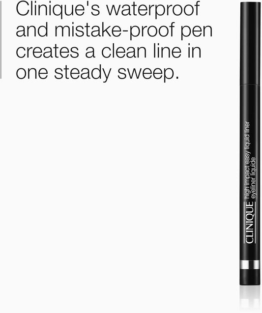 Clinique High Impact Easy Liquid Eyeliner | Waterproof, Long Lasting, Smudge Resistant + Safe For Sensitive Eyes