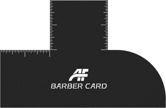 Enhancement Card for Barbers with Measurement Indicators, Reusable Barber Line up Tool and Color Spray Edge Hairline Shaping Tool (Black, One-Size)