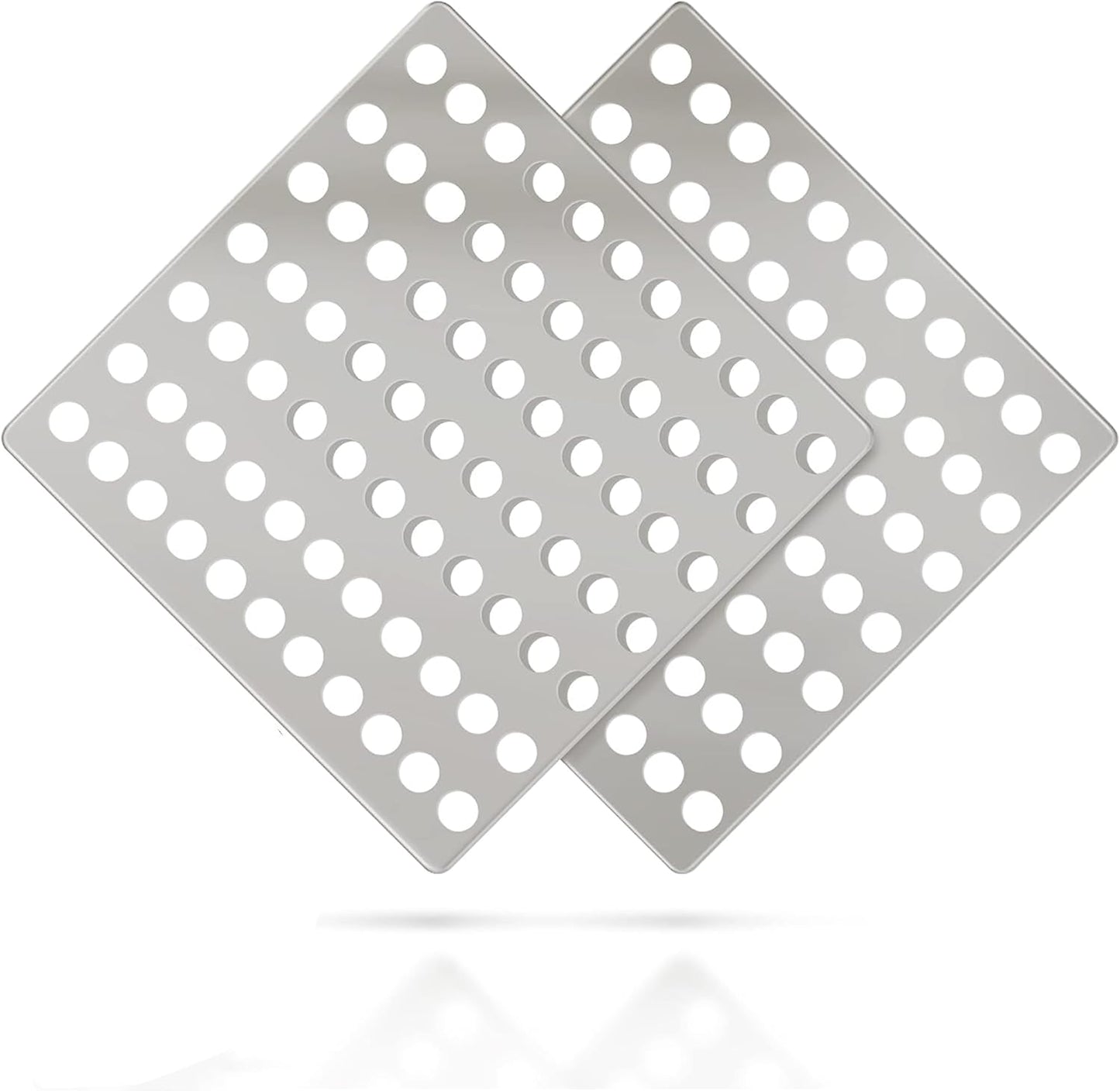 2-Pack 15x15 Centimeter Rustproof Stainless Steel Swirl Drain Covers - Hopper Lids - Outdoor Drain Cover - Metal Drain Covers Outdoor