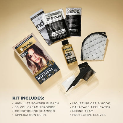 Jerome Russell Bblonde Maximum BALAYAGE KIT | Salon-Quality Sun-Kissed Highlights | Up To 7-Level Lift | Dual-Brush Precision System | Easy At-Home Balayage
