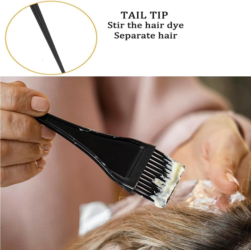 Classic Hair Dye Brush - 3Pcs Hair Dyeing Comb Brush - Hair Tint Brush for Highlight Kit - Hair Dye Brushes Tool Set - Hair Dye Tool - Tinting Brush for Bleach Hair Dye,Hair Colouring Brush