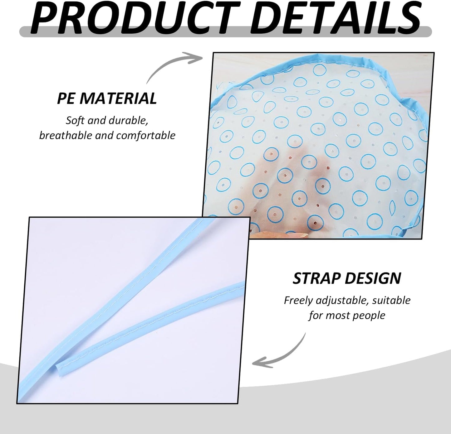 3 Pieces Hair Dye Cap, 3 Pieces Plastic Needles, Self-Contained Holes, Breathable And Comfortable, Salon Highlight Hat, Creative Hair Dye Tool Set.