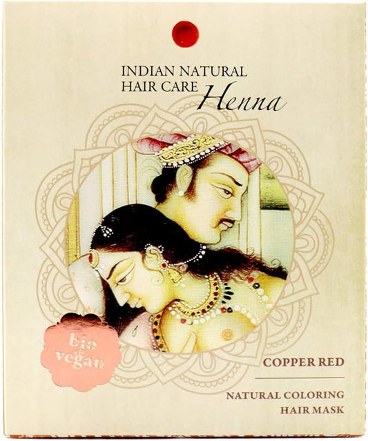Henna Powder - Red Hair Dye - Fresh and Pure Organic - 200g - Indian Natural Hair Care (Copper red, 200g)