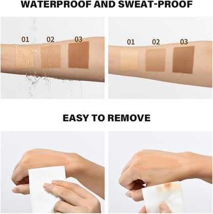 Body Coverage Perfector Waterproof No Transfer, Body Makeup Full Coverage, Leg Makeup Long Lasting, Body Perfector Concealer For Tattoo &amp; Scar Cover (#02)