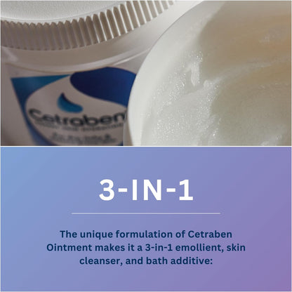 Cetraben Flare Up Overnight Ointment, Relieves Dry, Itchy &amp; Eczema-Prone Skin, Rich Formulation for Intense Hydration, Protects Skin from Irritants, For Overnight Use, Fragrance Free, 1 x 120g