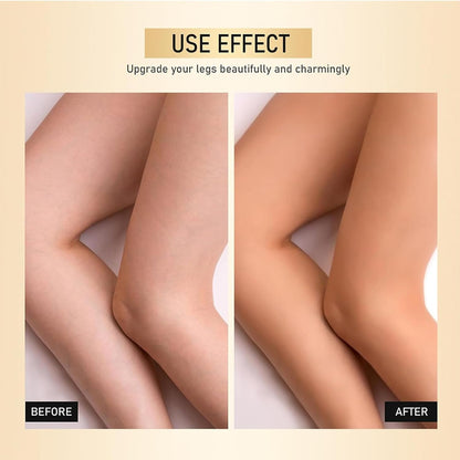 Waterproof Leg Makeup without Transfer with Extra Large Body Makeup Brush, Tattoo Cover for Varicose Veins/Scars, Skin Perfecting Body Foundation, Balances Skin (Medium Glow)