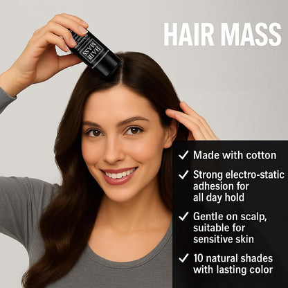 Hair Building Fibres for Thinning Hair – Natural &amp; Undetectable Hair Loss Concealer – Wind &amp; Sweat Resistant – 27.5g (Black)