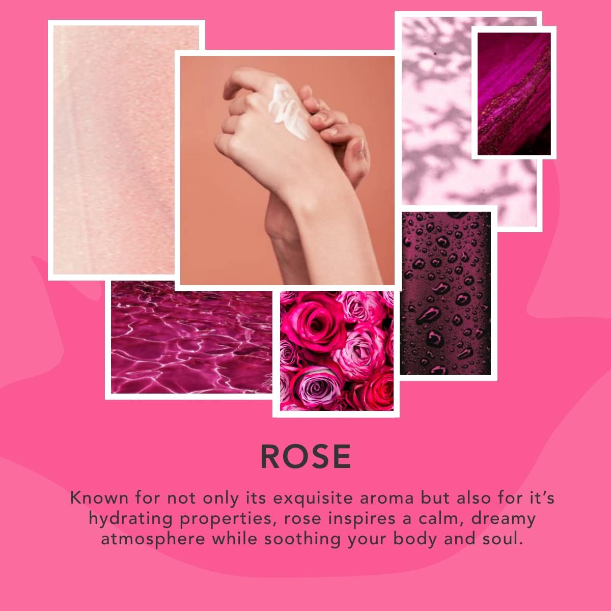 Sunday Rain Polishing Body Scrub for Dry Skin, Infused with Soothing Rose Oil, Fresh Rose Petal Scent, Vegan and Cruelty-Free, 265g