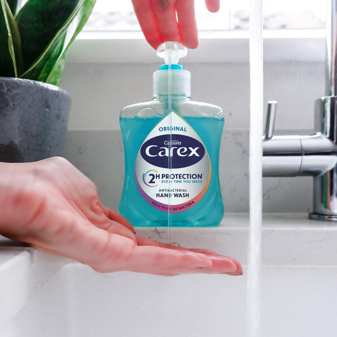 Carex 2 Hour Protection Antibacterial Original Hand Wash, Clean &amp; Protect Hands, Bulk Buy, Pack of 6 x 500ml