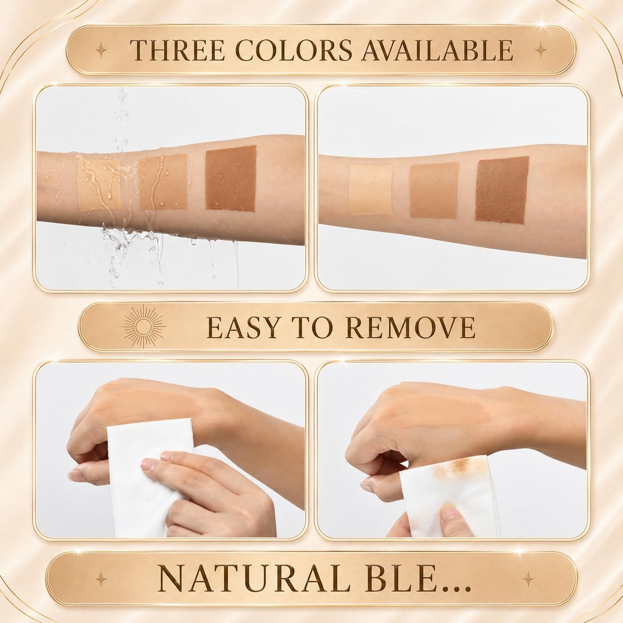 Miracle Da Paris Body Perfector Waterproof Tattoo Cover Up Makeup Full Coverage Leg Foundation Cream with Brush for Daily Wear and Events (Tan)