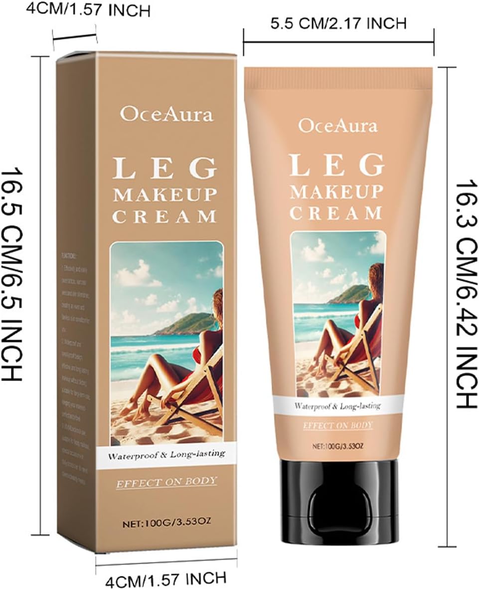 Body Coverage Perfector Waterproof, Leg Makeup Waterproof No Transfer, Tattoo Cover Up Cream, All Over Complexion Perfector with Extra Large Body Makeup Brush, Long Lasting Moisturizing Concealer