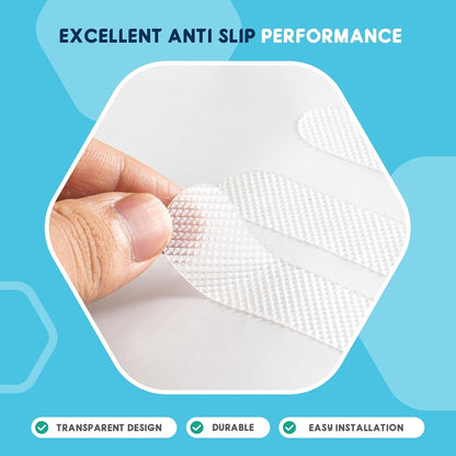 36PCS Non Slip Bath Stickers, Safety Anti Slip Bath Stickers(20x200mm) | Transparent Bath Stickers Non Slip, for Bathroom Bathtub Staircase Floor
