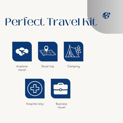 Men’s Travel Toiletries Set – Airport Approved Travel Size Toiletries Kit for Men, Overnight Essentials for Hospital, Camping &amp; Holidays, Clear Travel Bag