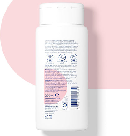 E45 Moisturising Lotion 200 ml, Daily Body Moisturiser for Dry &amp; Sensitive Skin, Long-Lasting Hydration to Soothe, Protect &amp; Restore Softness