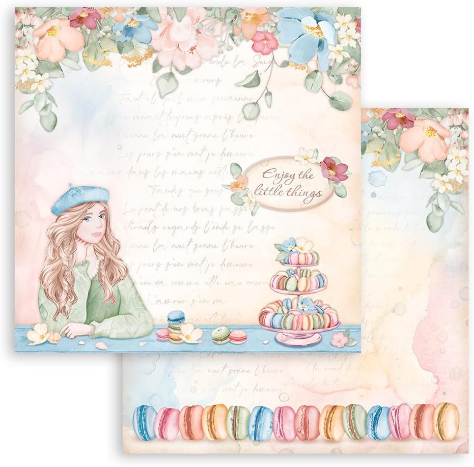 Stamperia Scrapbooking Pad-Create Happiness Oh La La!, Multicoloured, 12 x 12 inches