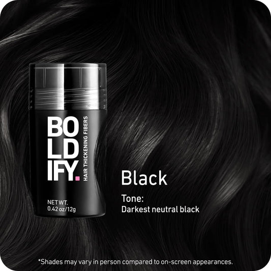 BOLDIFY Hair Fibers - Fill In Thinning and Fine Hair for an Instantly Fuller, Thicker Look - 14 Shades for Women &amp; Men