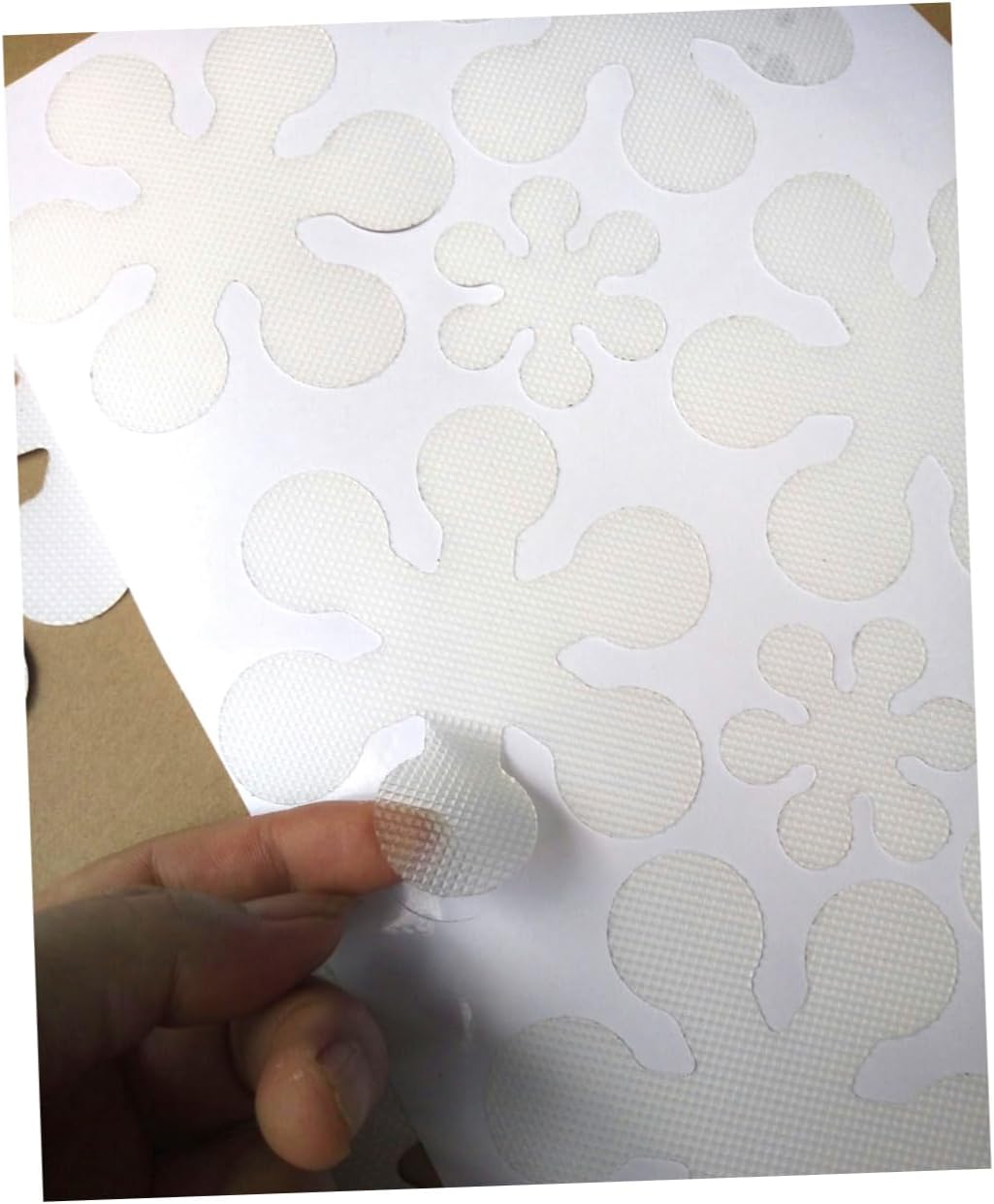 8pcs Slip Mat Crystal Shape Bathroom Stickers for Shower Floor Non-slip Decals for Wet Areas