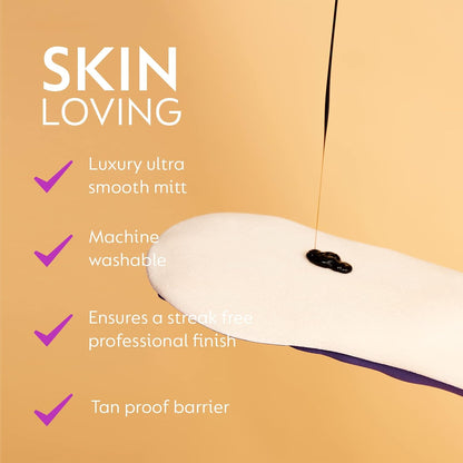 He-Shi HD Wonderglow Body Bronzer &amp; Ultra Smooth Tanning Mitt Bundle | Instant Skin Perfecting Glow, 24hr Splashproof Wear, Streak-Free Application | Vegan &amp; Cruelty Free