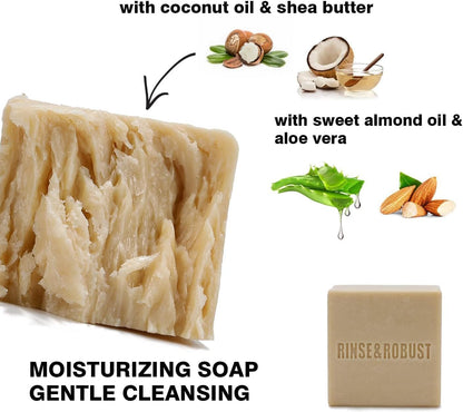 Soap Bars Mens Set Gifts Fathers Day 6Pcs Handmade Cleansing Set Moisturizing &amp; Exfoliating Scrub Soap Gift for Men All Skin Type 3.5 oz of 6 Different Scents Bars Idea Christmas Valentine's Day Gifts