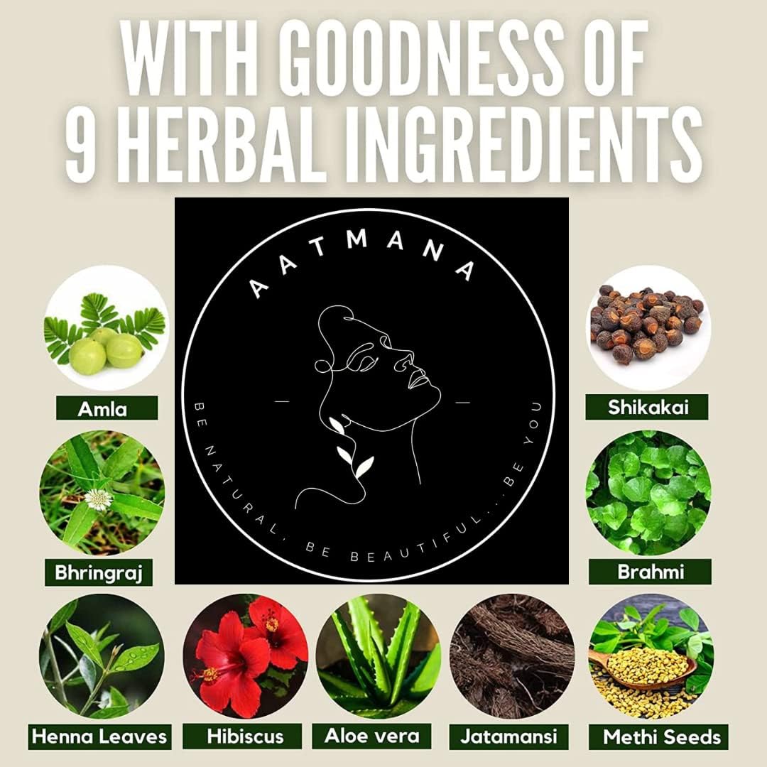 Herbal Copper Brown Henna Hair Color with Goodness of 9 Herbs | Copper Brown Henna Mehndi for Hair, Make Hair Soft &amp; Shiner Natural Hair Color for Men &amp; Women 100g