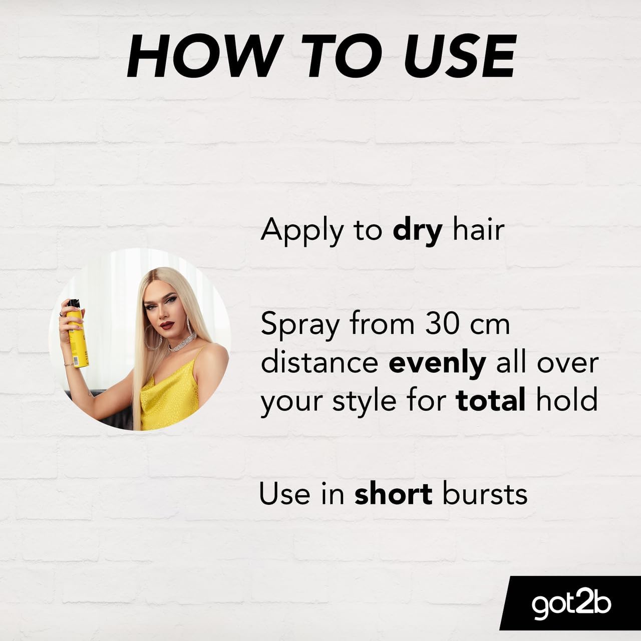 got2b Glued Blasting Freeze Hairspray 300 ml, Glued Hairspray for up to 72h Ultra Strong Hold, Hairspray got2b, For Extreme Hairstyles, Vegan Formula