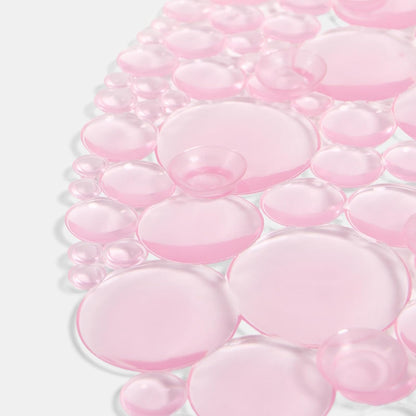 OHS Bath Mat Non Slip Anti Mould Pink, Long Shower Mat with Suction Cups Flexible Oval PVC Bathtub Mats Shower Mats for Inside Shower Bathtub Adults Elderly Kids - 70cm x 35cm
