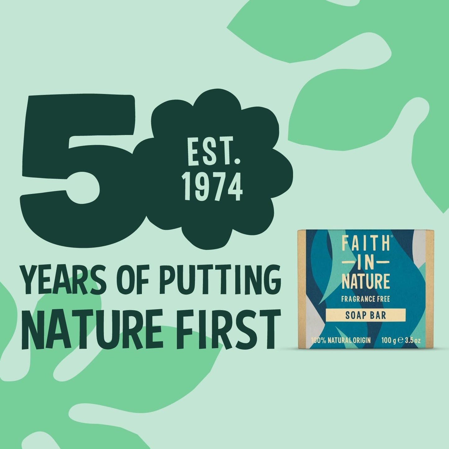Faith In Nature Natural Fragrance Free Hand Soap Bar, Sensitive, Vegan and Cruelty Free, No SLS or Parabens, 100g