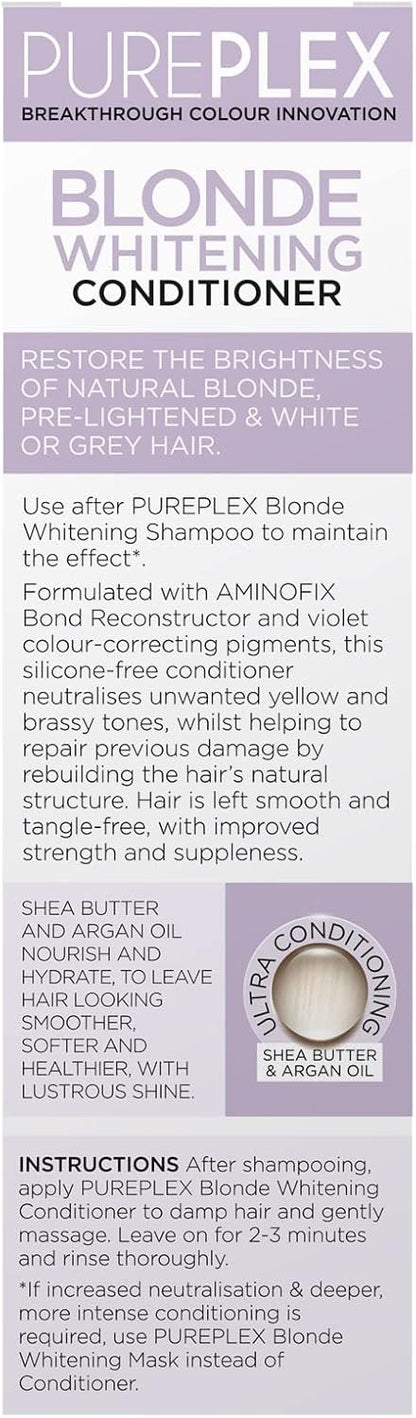 Knight &amp; Wilson PurePlex Blonde Conditioner, for Blonde, Platinum &amp; Grey/Silver Hair, Reduce Brassy Yellow Tones, Toner for Bleached &amp; Highlighted Hair, Cruelty Free, No Parabens or Sulphates, 200ml