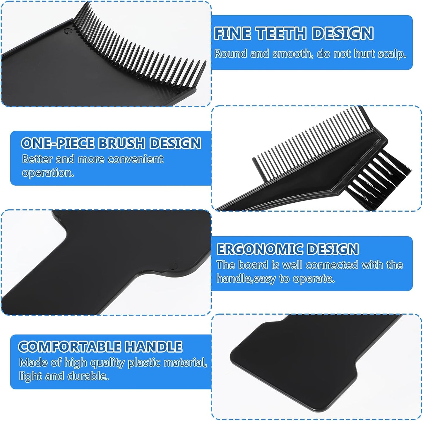 6 Pcs Balayage Board Hair Foils For Highlighting with Teeth Balayage Hair Dye Kit Hair Dye Paddle for Balayage Board Comb Hair Dye Kit for Hair Dye