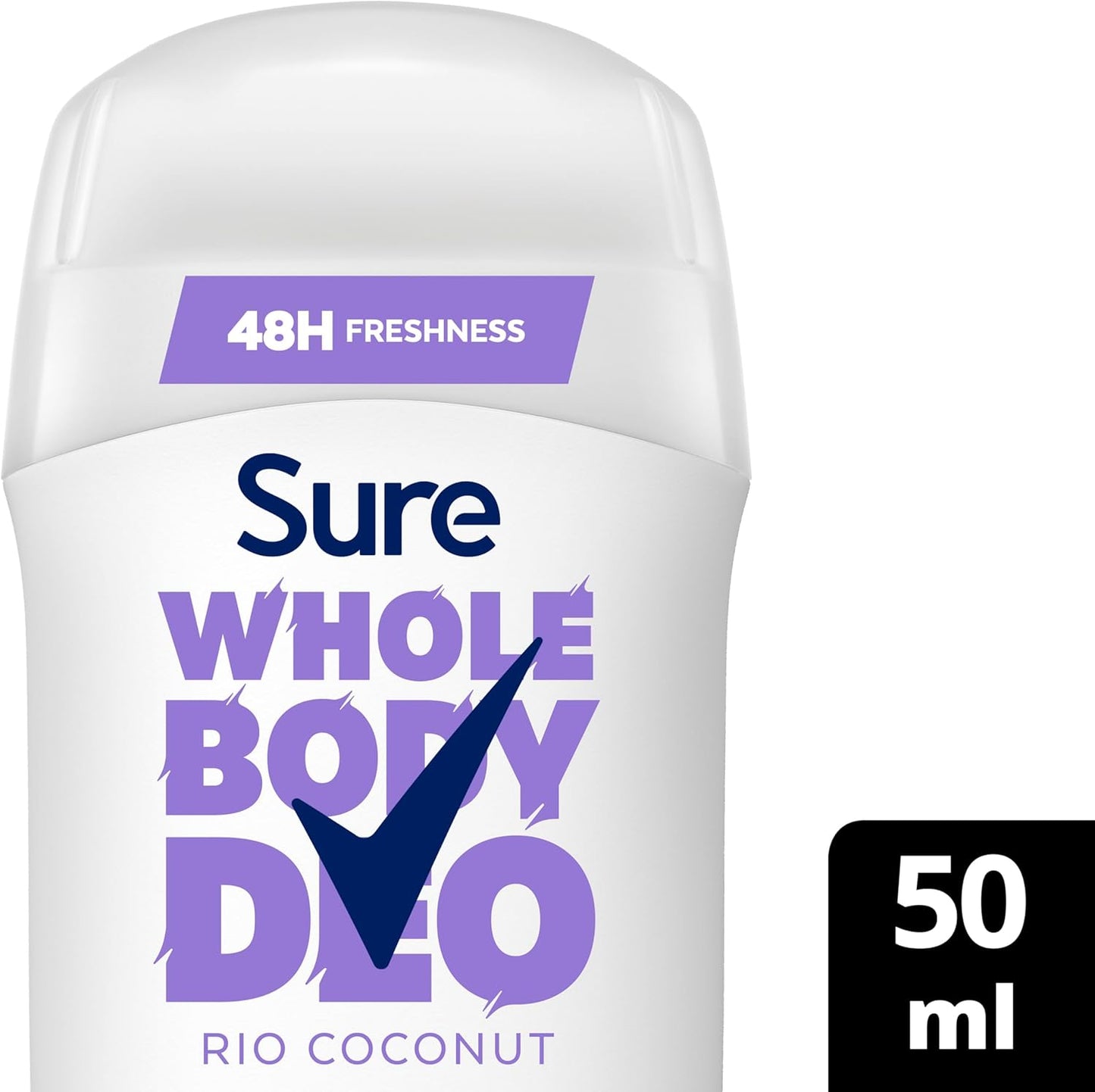 Sure Rio Coconut Whole Body Deodorant women's deodorant stick with a fresh &amp; tropical fragrance for 48-hour odour control 50 ml