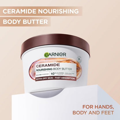 Garnier Body Superfood, Repairing Body Butter, With Cocoa &amp; Ceramide, Body Butter for Very Dry Skin, Vegan Formula, Approved by Cruelty Free International, 380ml