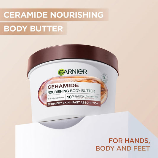 Garnier Body Superfood, Repairing Body Butter, With Cocoa &amp; Ceramide, Body Butter for Very Dry Skin, Vegan Formula, Approved by Cruelty Free International, 380ml