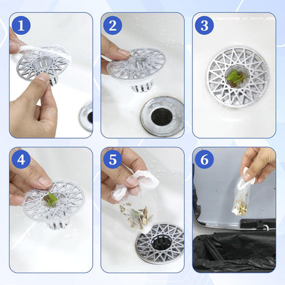 300 PCS Kitchen Disposable Strainer Sink Net Mesh Filter Bag Fits Sink Drain Strainer Scalability Elastic Anti-Clogging Bag for Collecting Kitchen Food Waste Leftover Garbage
