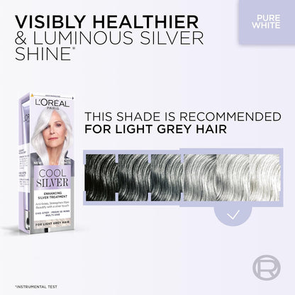 L'Oréal Paris Hair Dye, Permanent Hair Color Cool Silver Pure White, Excellence Universal Nudes, No Ammonia Home Hair Colour with Hyaluronic Acid &amp; Micro-Keratin, Up to 100% Grey Coverage