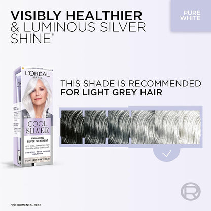 L'Oréal Paris Hair Dye, Permanent Hair Color Cool Silver Pure White, Excellence Universal Nudes, No Ammonia Home Hair Colour with Hyaluronic Acid &amp; Micro-Keratin, Up to 100% Grey Coverage