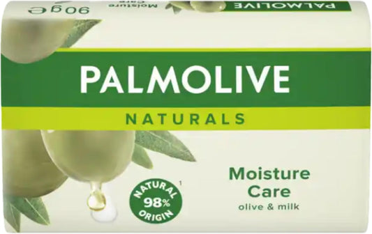 Palmolive Naturals Soap Bar Moisture With Olive Milk, Soap Bars (Pack Of 12), Vegan Soap Natural Origin Biodegradable Soap For Body Hands And Face, With Treseida Thank You Card