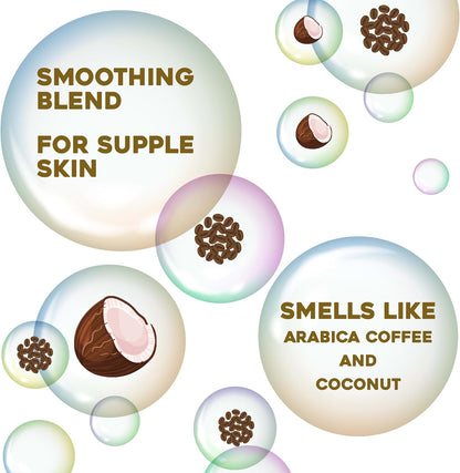 OGX Coffee Scrub and Wash, Coconut 19.5 Fl Oz