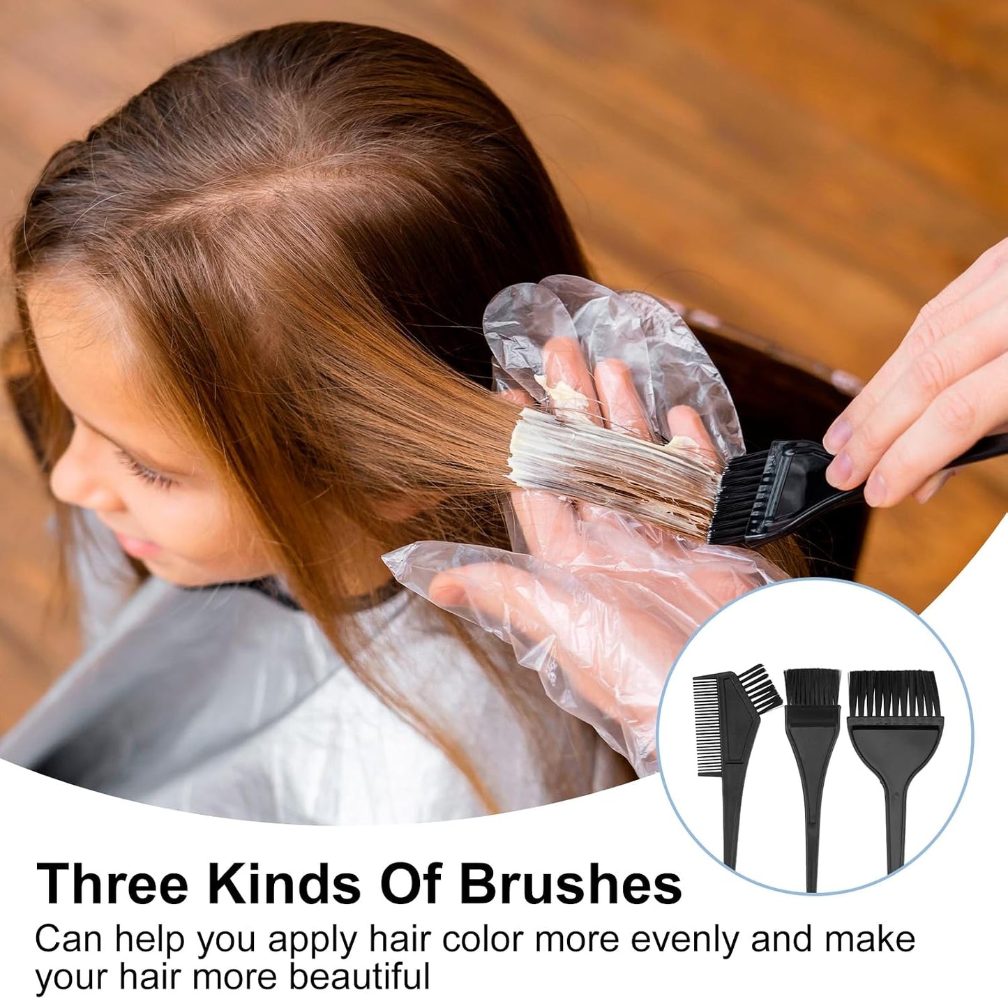 Punched Hole Silicone Highlight Hair Cap with Needle Brushes, 5 PCS Highlight Hair Cap Kit, Reusable Professional Salon Silicone Highlighting Frosting Tools for Women Men Professionals