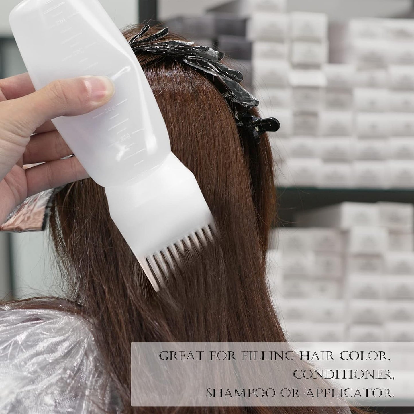 Root Comb Applicator Hair Dye 3 Pack Bottle with Graduated Scale
